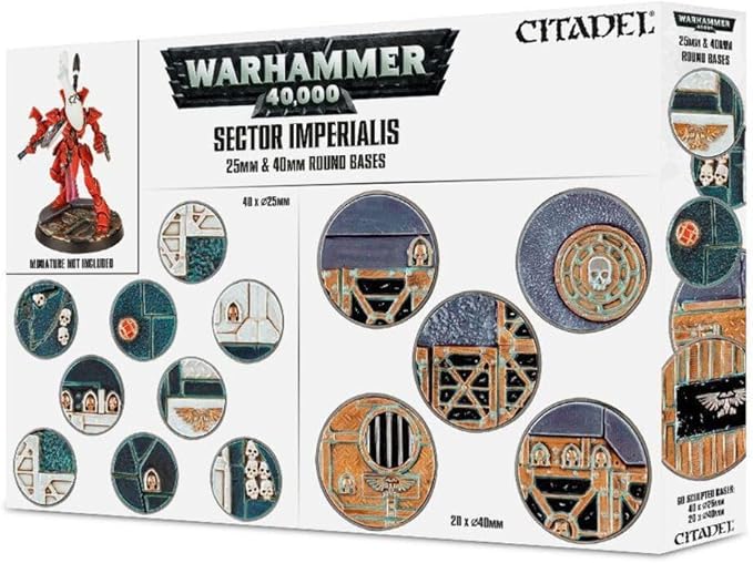 Sector Imperialis 25&40mm Round Bases Bomran Ltd | Games Workshop | Vallejo Paints & Hobby Supplies | Drones | Duncan Rhodes Painting Academy
