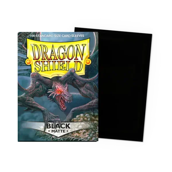Dragon Shield Matte Black Standard-size regular sleeves, 100 pack