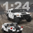 Licensed Humvee vehicle and CaDA 1:24 brick model comparison