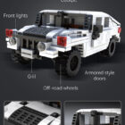 CaDA Humvee brick model exterior and off-road wheel details