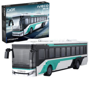 CaDA Iveco Crossway Bus C59007W white and teal 1:43 model with retail box