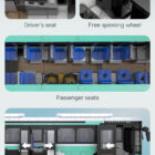 CaDA Iveco Crossway Bus C59007W driver area, passenger seating and opening parts
