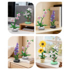CaDA Lavender Building Block Planter displayed with CaDA flower models