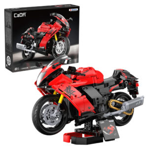 CaDA Suzuki Hayabusa C64051W red and black 1:6 motorcycle model with display stand and retail box