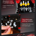 CaDA Suzuki Hayabusa C64051W simulated inline-four engine and gearbox features