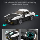 CaDA Toyota Trueno AE86 C55014W feature graphic showing headlight pieces and turning steering wheel