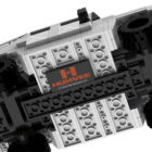 CaDA Humvee C55022W licensed nameplate beneath the brick model
