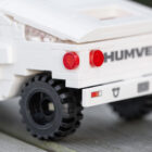 CaDA Humvee brick model rear wheel and tail light detail