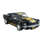 Front three-quarter view of the black and gold CaDA Shelby Mustang GT 350H C55034W