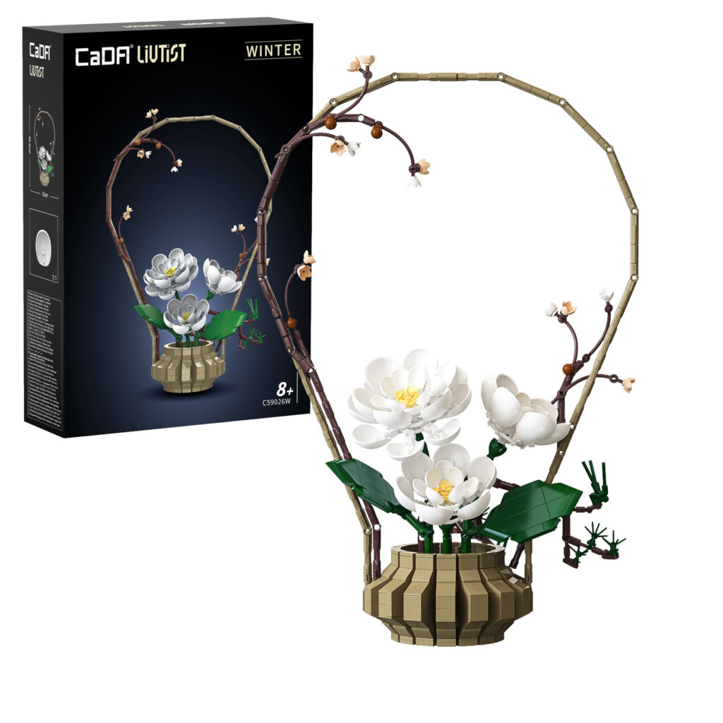 CaDA Oriental Floral Art Winter C59026W botanical building set