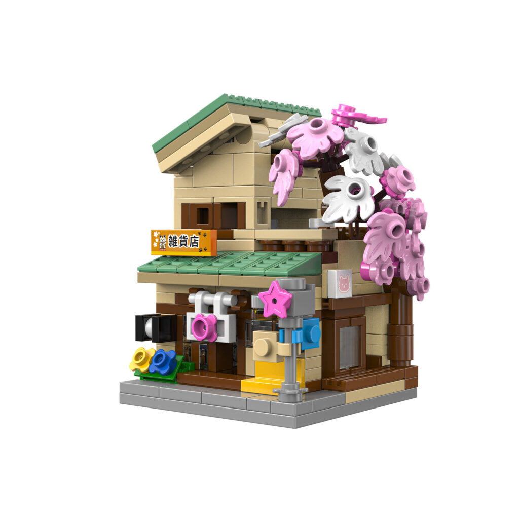 CaDA Mini Kitty’s Japanese Grocery Store C66071W brick building model