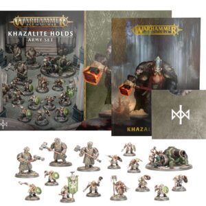 Khazalite Holds Army Set with miniatures, battletome and warscroll cards