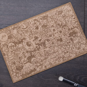 Game Envy Drybrush Texture Pad with etched fantasy scene